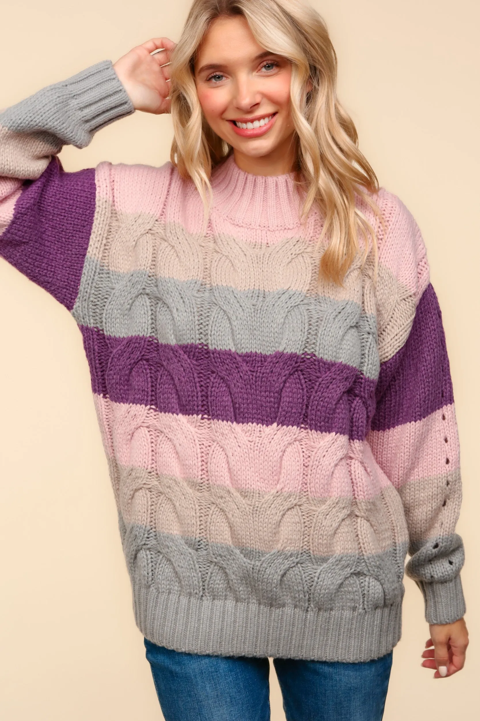 Just Chunk It Cable Knit Sweater