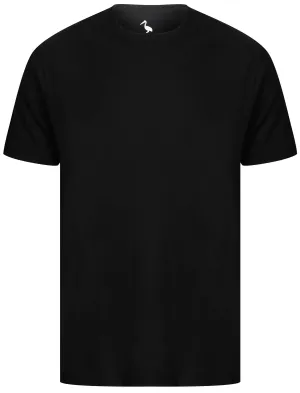 Kinsley Basic Cotton Crew Neck T-Shirt In Jet Black - South Shore