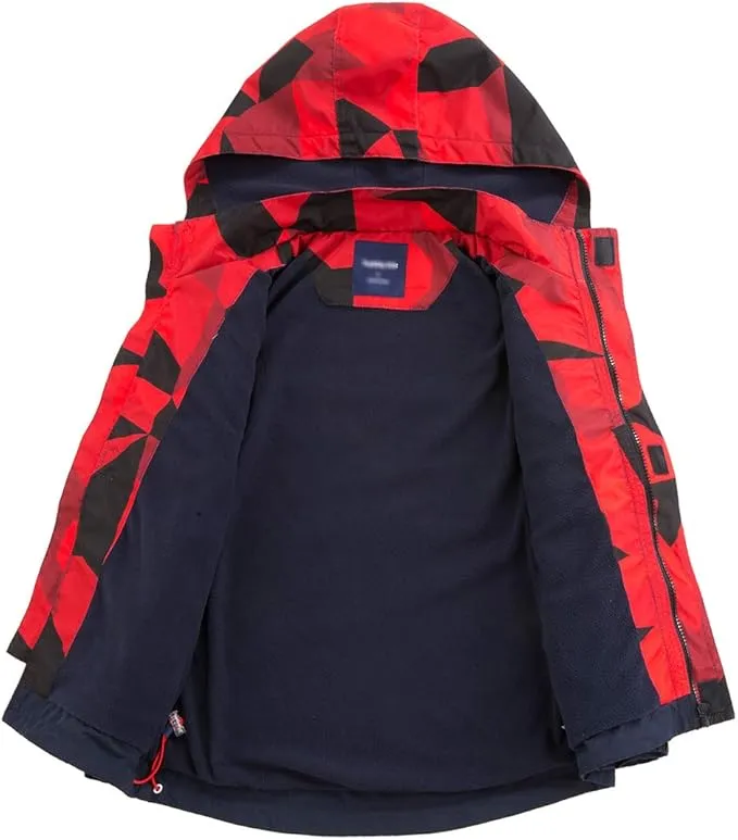 LAUSONS Kids Fleece Lined Raincoat Camo Waterproof Jackets