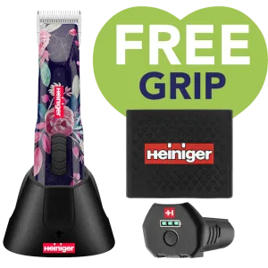 Limited Edition Flower Opal Cordless Clipper One Battery with Free Clipper Grip by Heiniger