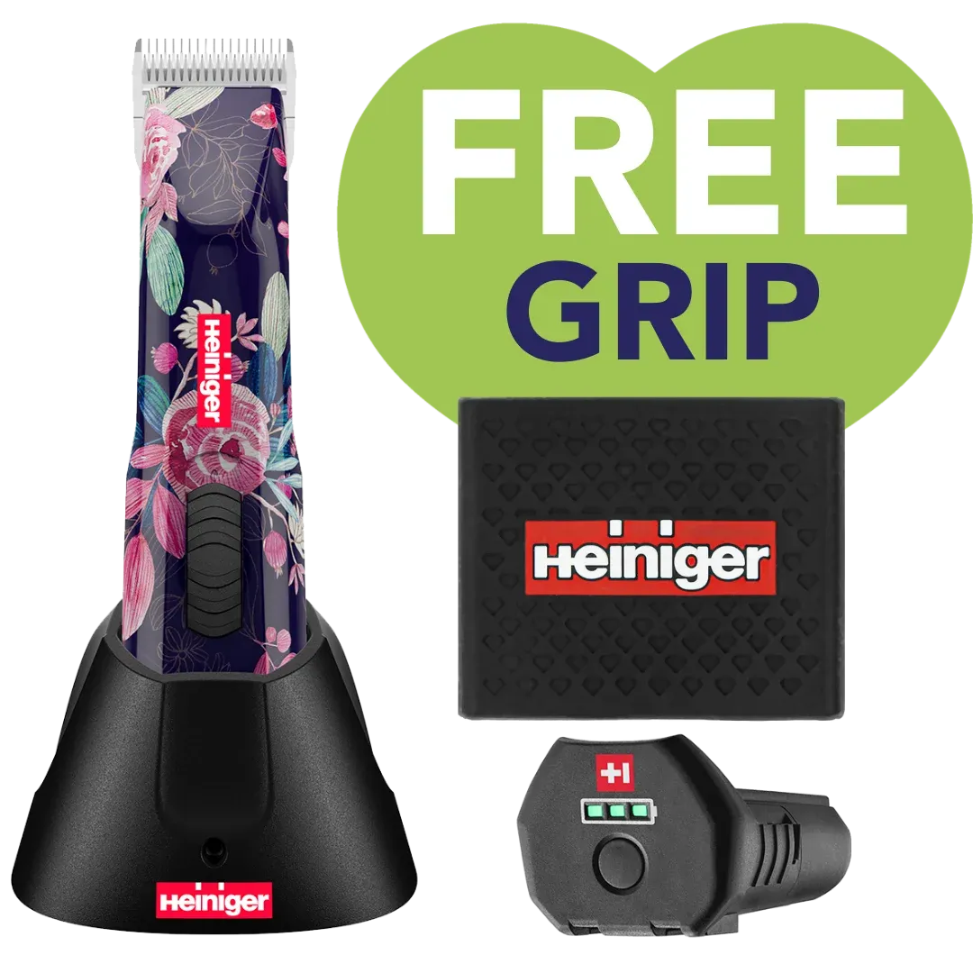 Limited Edition Flower Opal Cordless Clipper One Battery with Free Clipper Grip by Heiniger