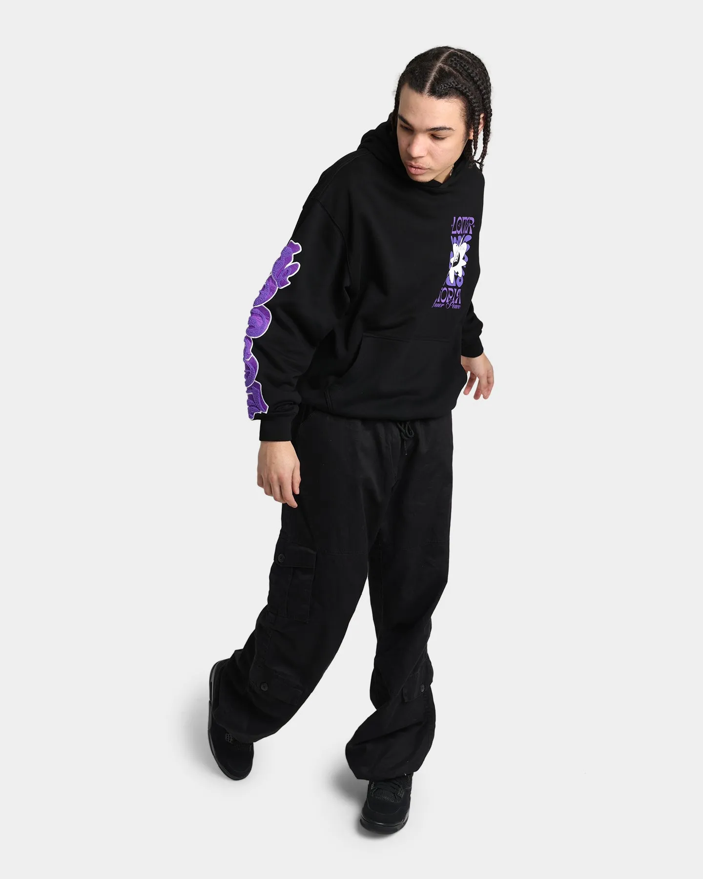 Loiter Fleur Hoodie Black