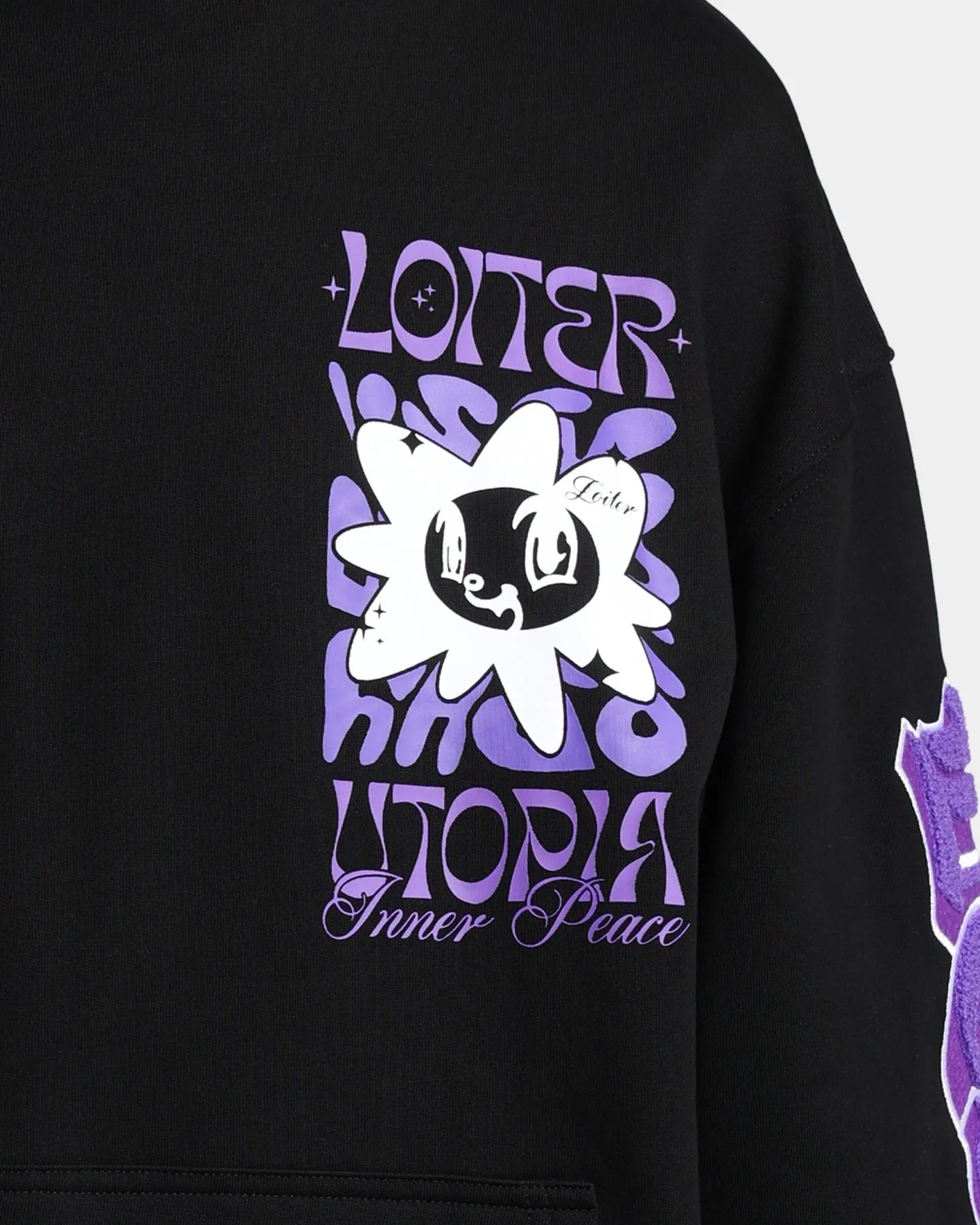 Loiter Fleur Hoodie Black