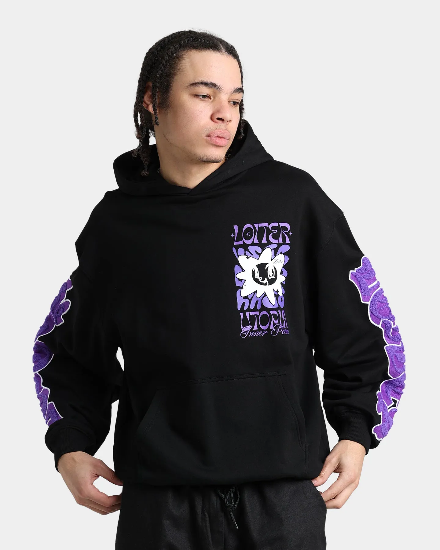 Loiter Fleur Hoodie Black