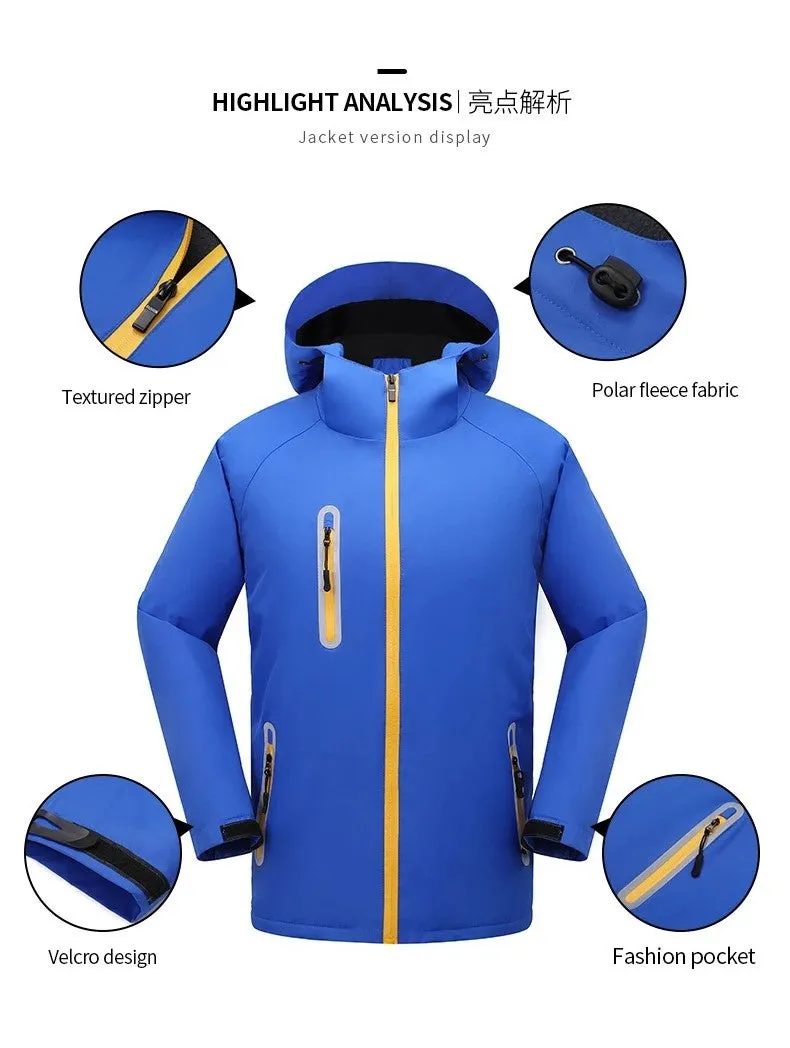 Men Winter Thick Jackets Fleece Inner Plus Size Outdoor Winter Premium Jacket | TS905