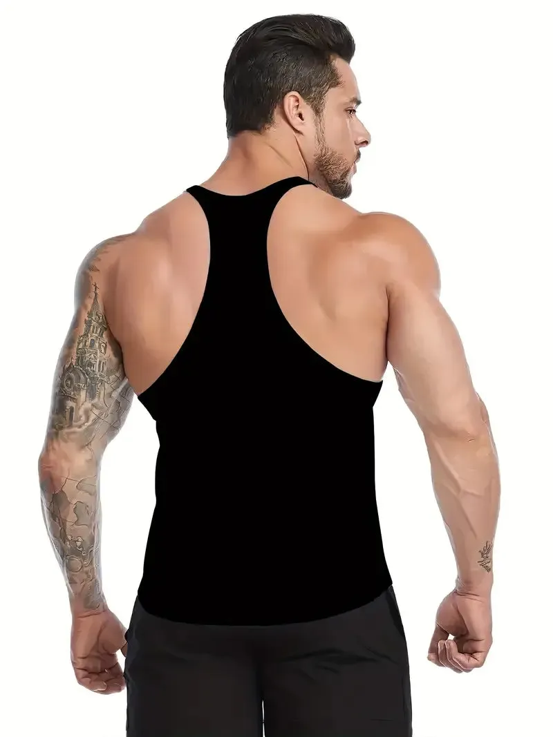 Men's Quick Dry Moisture-Wicking Breathable Tank Tops, Athletic Gym Bodybuilding Sleeveless Shirts