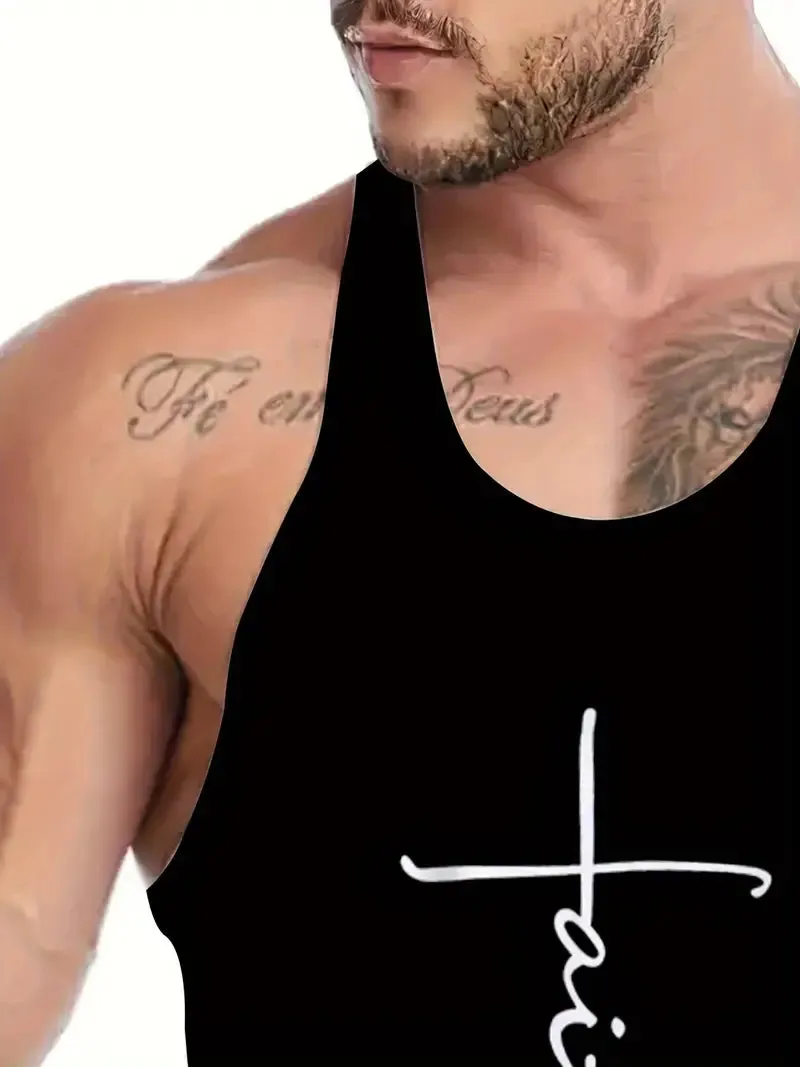 Men's Quick Dry Moisture-Wicking Breathable Tank Tops, Athletic Gym Bodybuilding Sleeveless Shirts