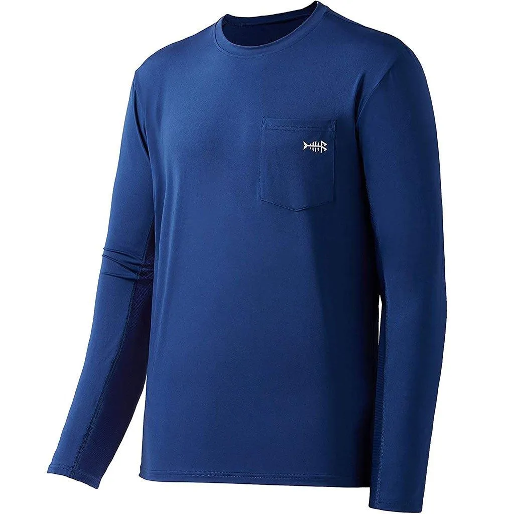 Men’s UPF 50  Long Sleeve Fishing Shirt with Chest Pocket