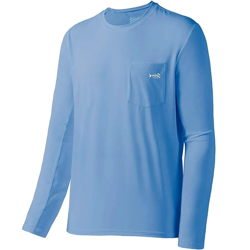 Men’s UPF 50  Long Sleeve Fishing Shirt with Chest Pocket