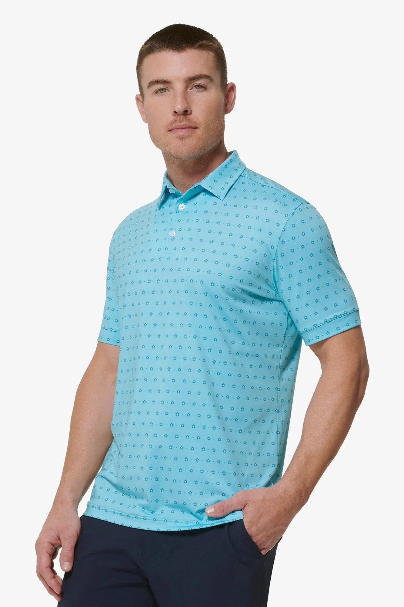 Mizzen   Main Capri Breeze Geo Floral print Polo (30% Off Sale!)