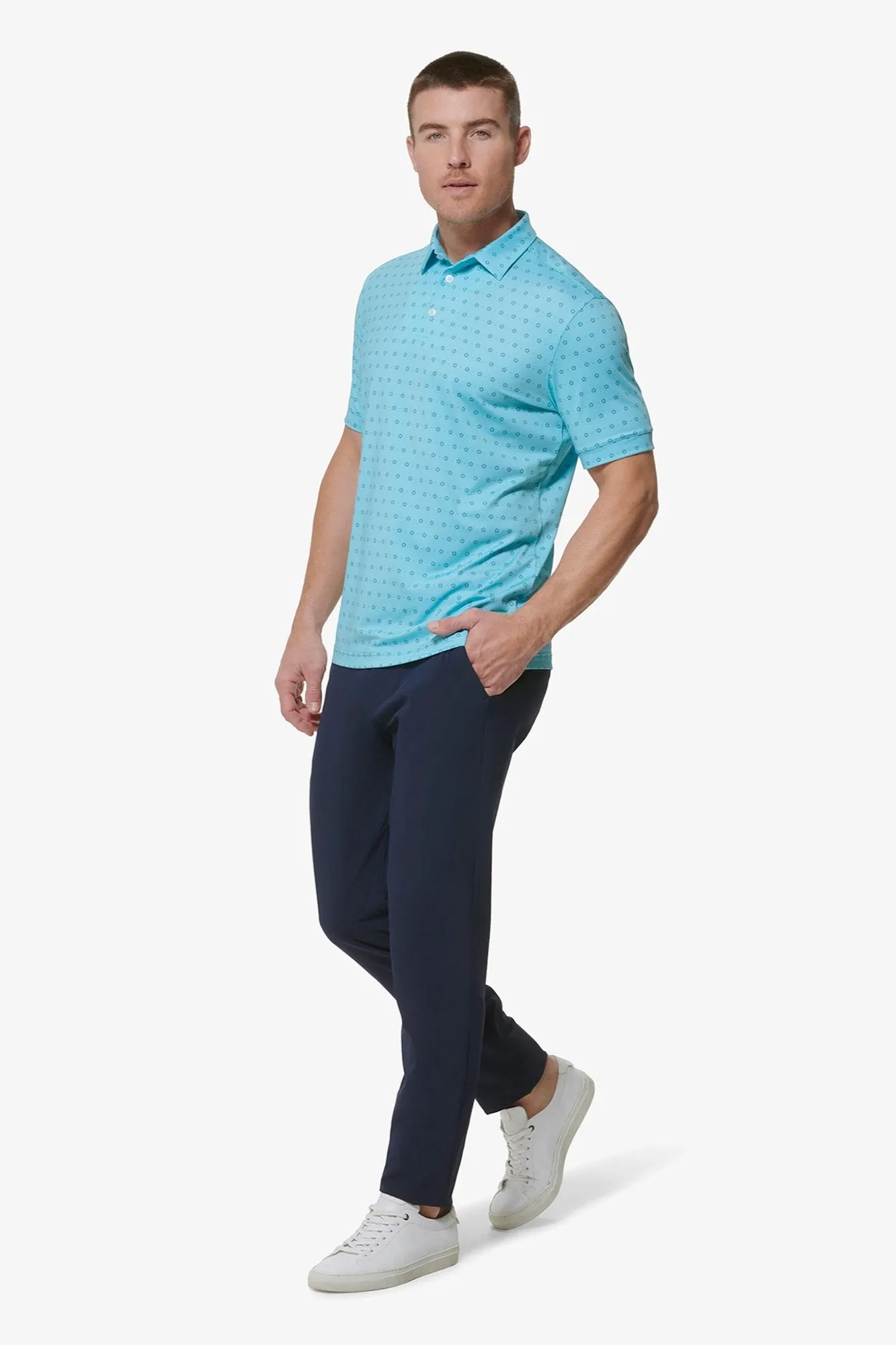 Mizzen   Main Capri Breeze Geo Floral print Polo (30% Off Sale!)