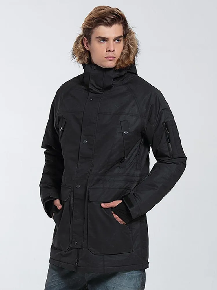 New Style Men's Black Waterproof Ski Jackets