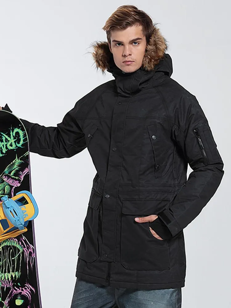 New Style Men's Black Waterproof Ski Jackets