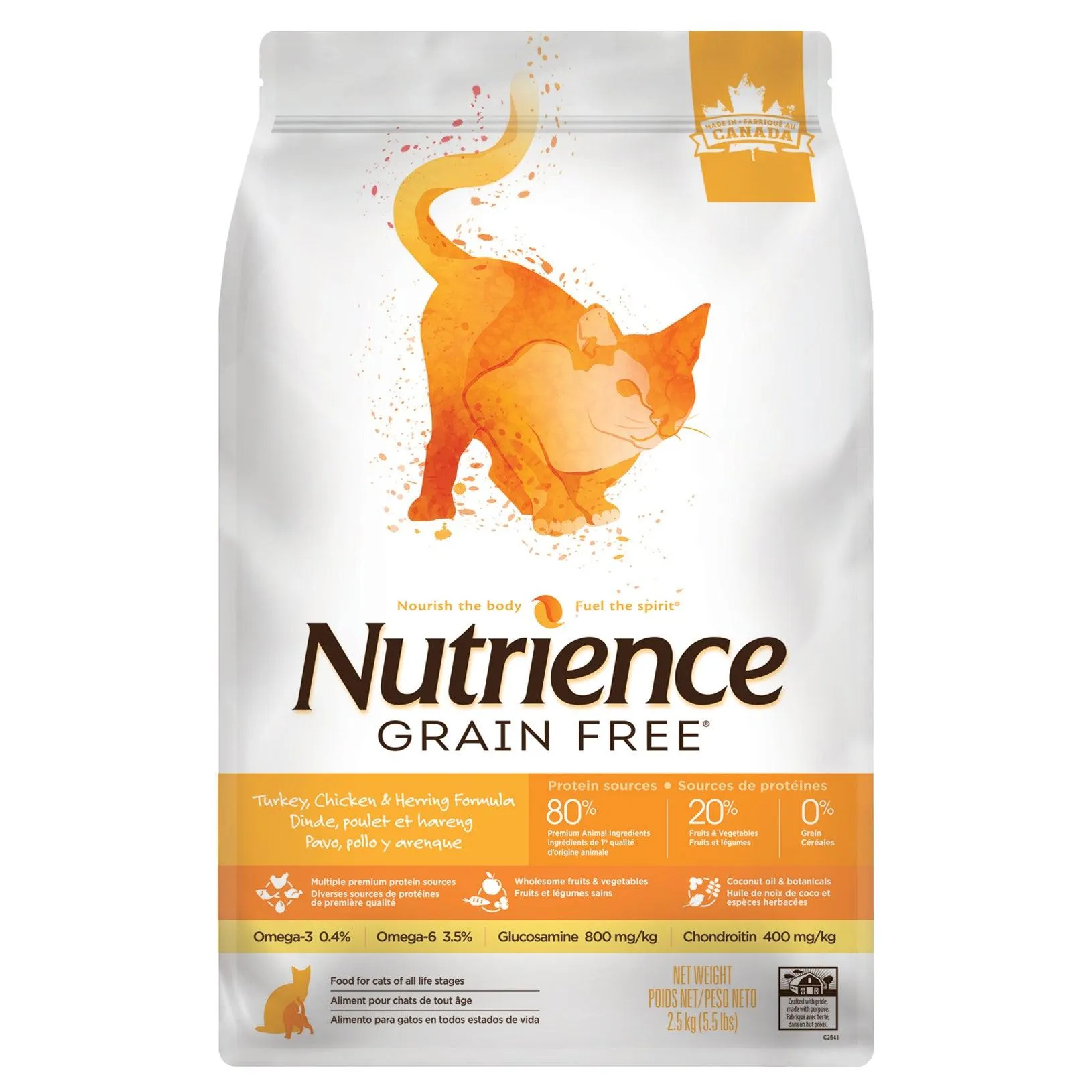 Nutrience Grain Free Cat Food Turkey, Chicken & Herring