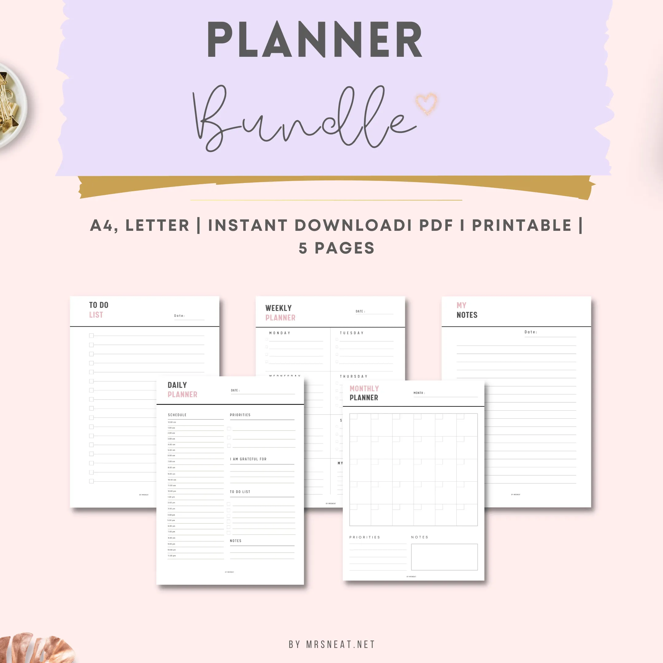 Planner Bundle Printable - M035