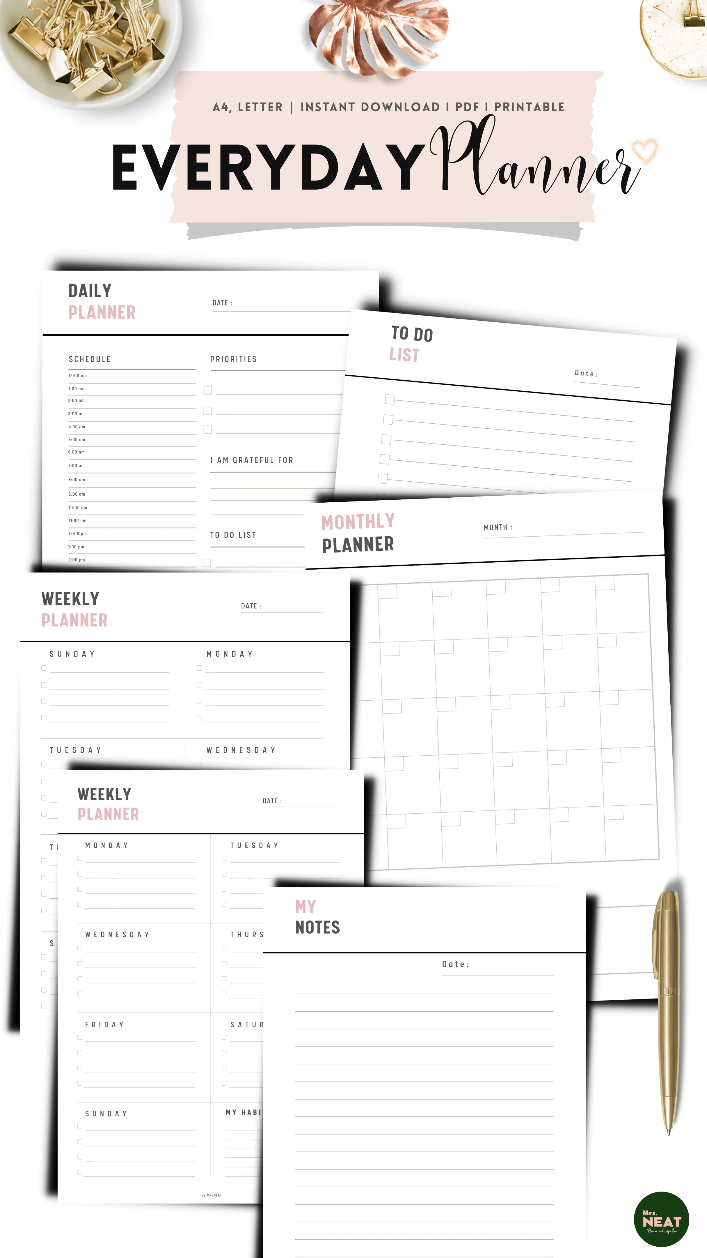 Planner Bundle Printable - M035