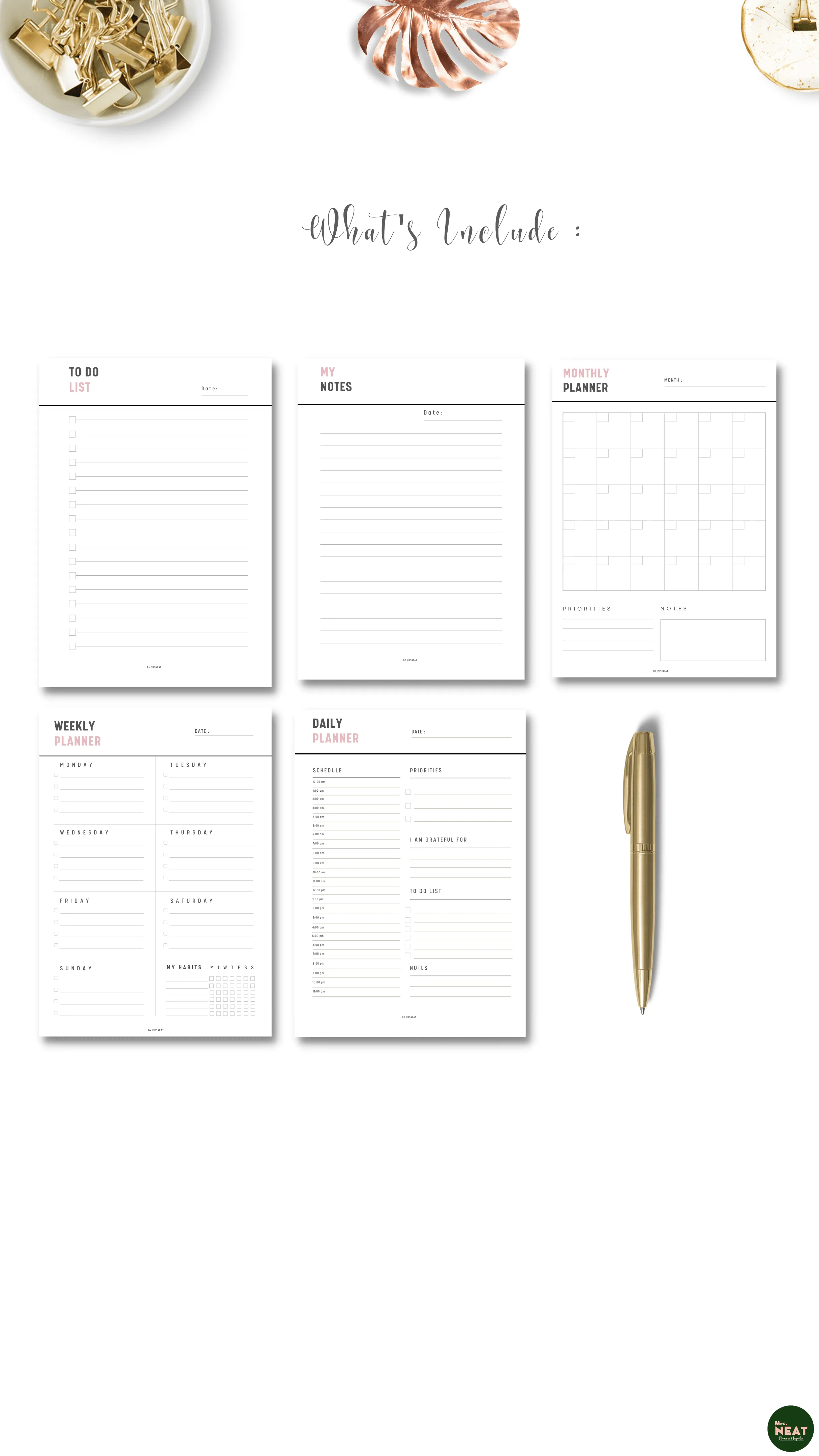 Planner Bundle Printable - M035