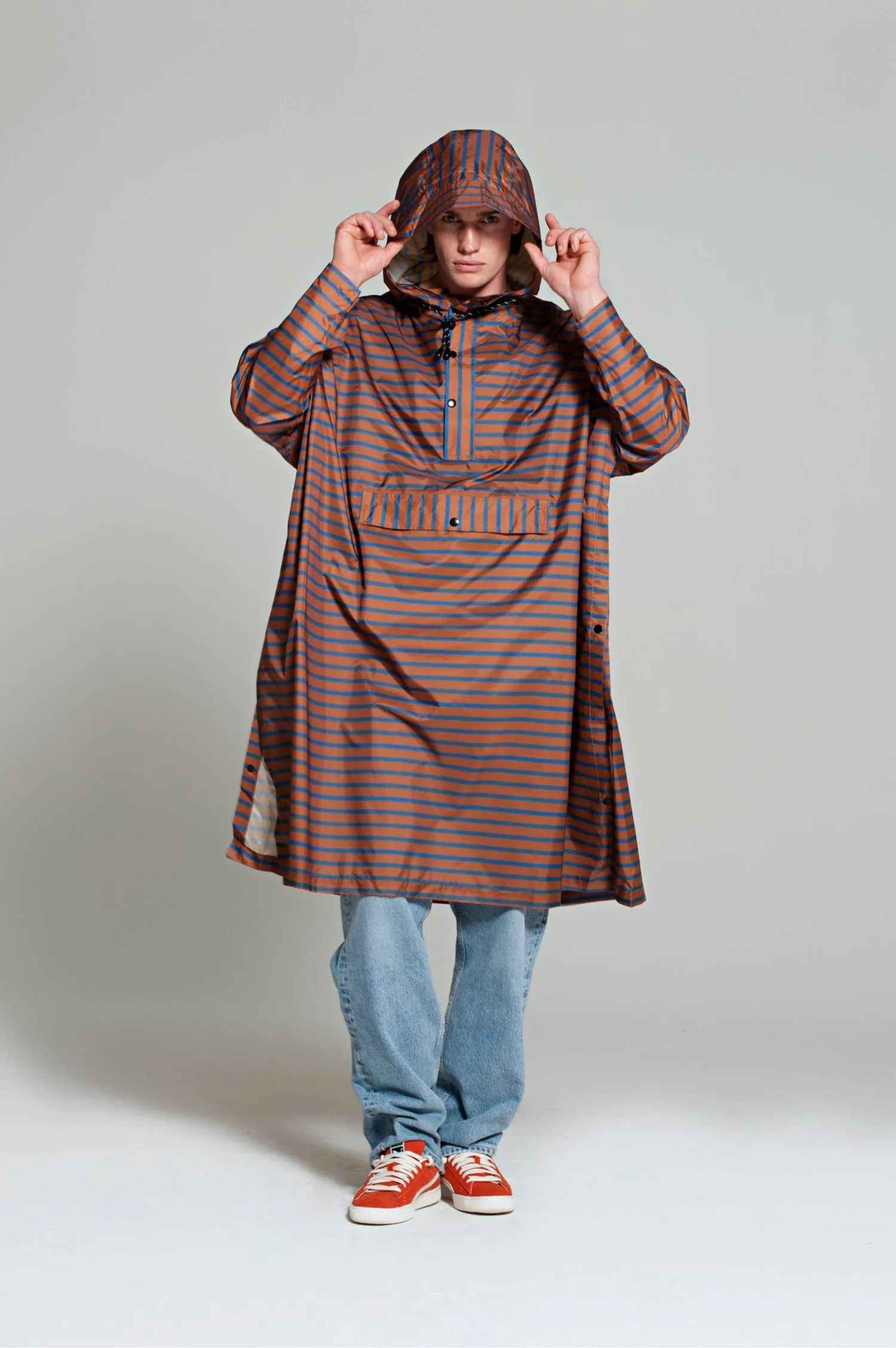 Poncho - Breton Blue