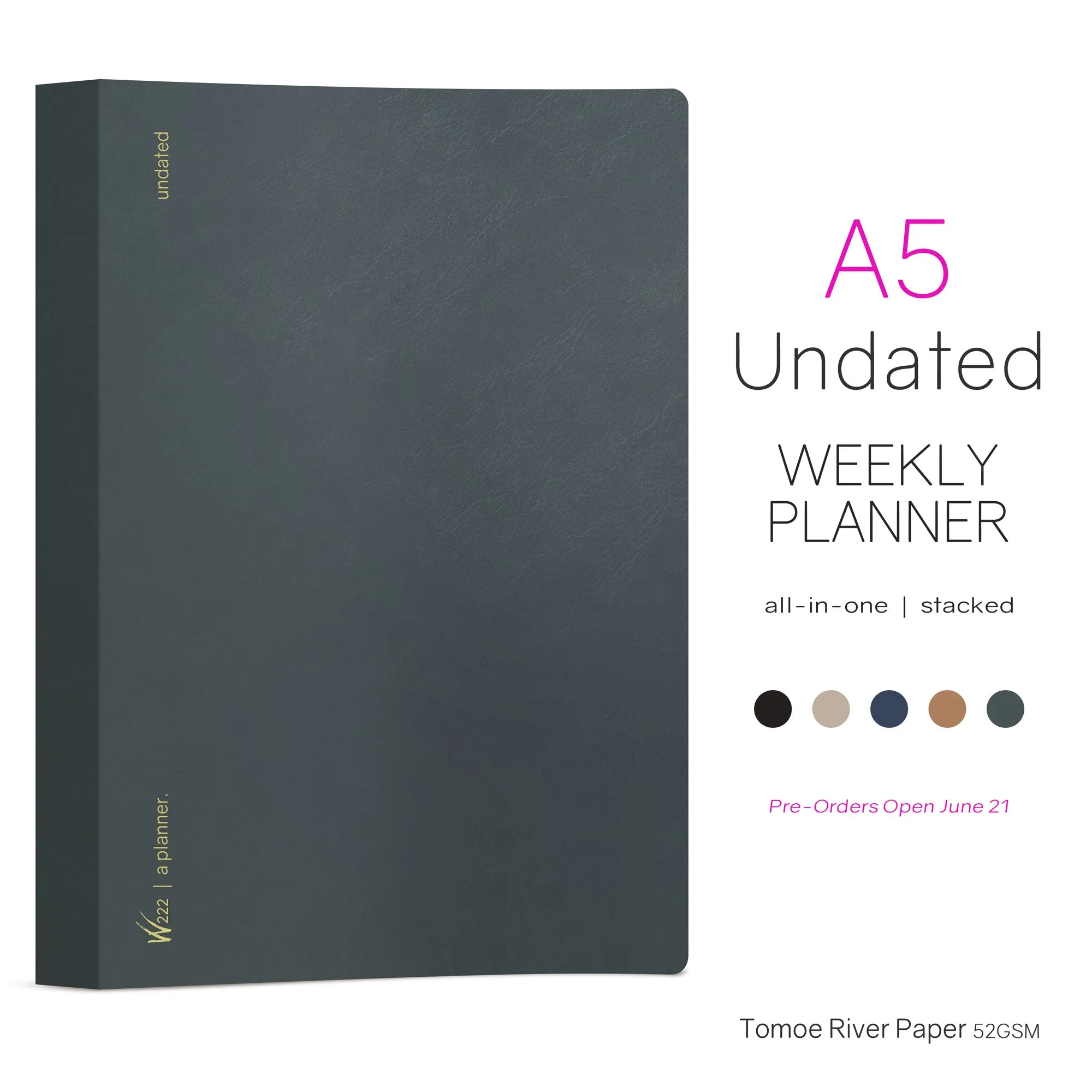 PRE-ORDER | A5 Undated Weekly Planner v.3 | 2025 Edition | All-in-One | Stacked Weekends