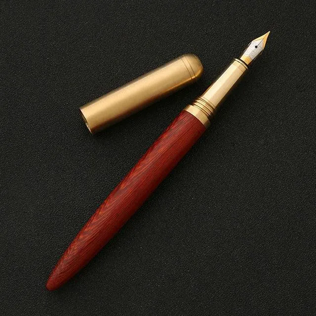 Premium Wooden Fountain Pen - Stylish Writing Instrument for Students and Professionals, Perfect Gift Choice