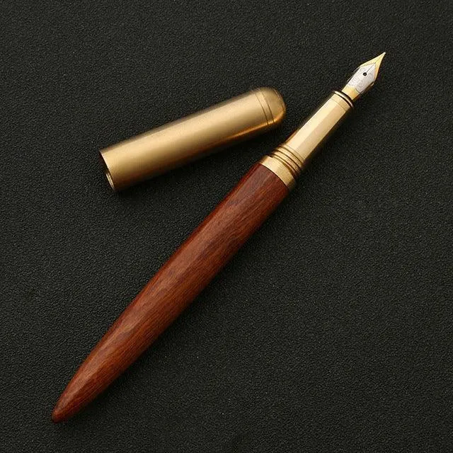 Premium Wooden Fountain Pen - Stylish Writing Instrument for Students and Professionals, Perfect Gift Choice