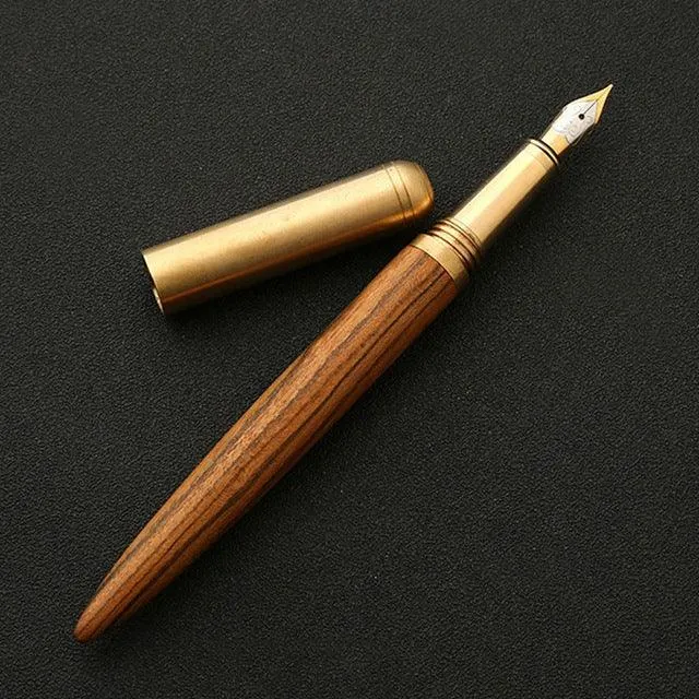 Premium Wooden Fountain Pen - Stylish Writing Instrument for Students and Professionals, Perfect Gift Choice