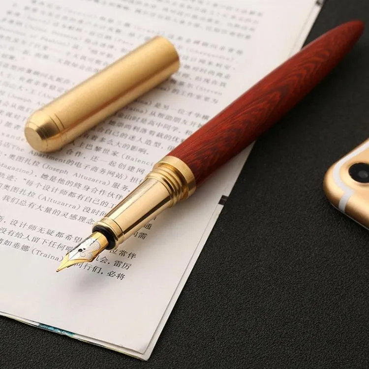 Premium Wooden Fountain Pen - Stylish Writing Instrument for Students and Professionals, Perfect Gift Choice