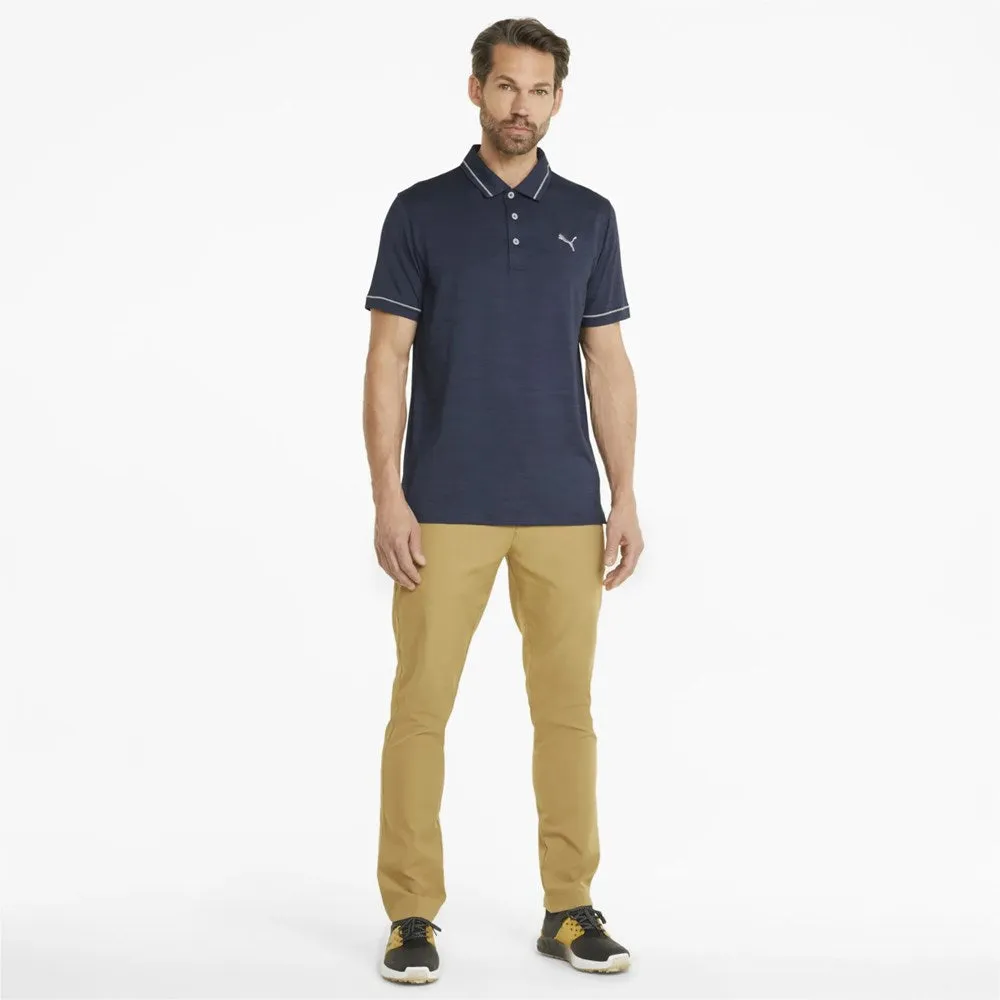 Puma Cloudspun Monarch Golf Shirt - Navy Blazer Heather/ High Rise