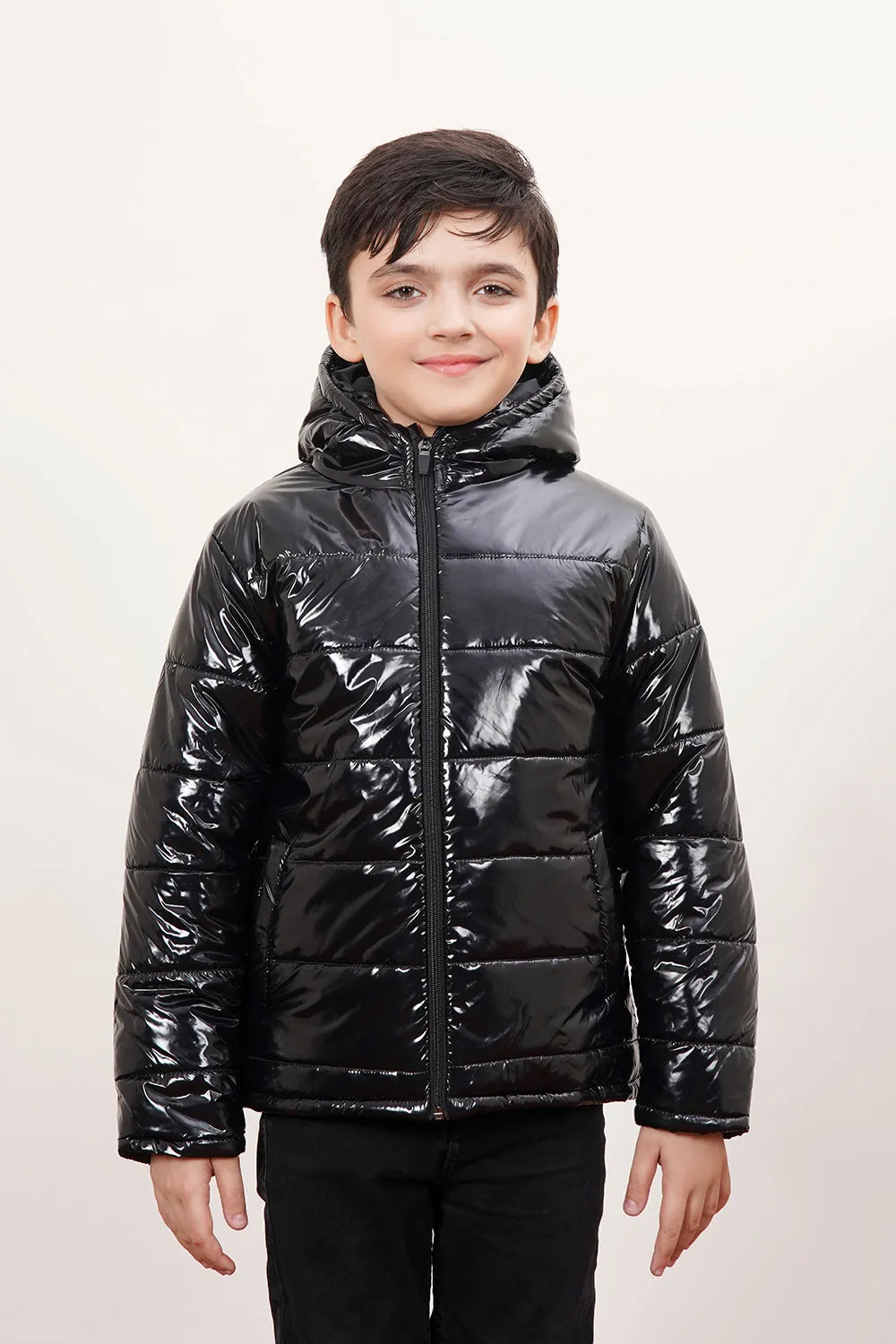 Quilted Glossy Puffer Jacket