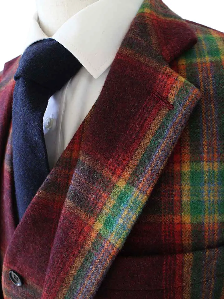 RAINBOW RED PLAID TWEED 2 PIECE SUIT