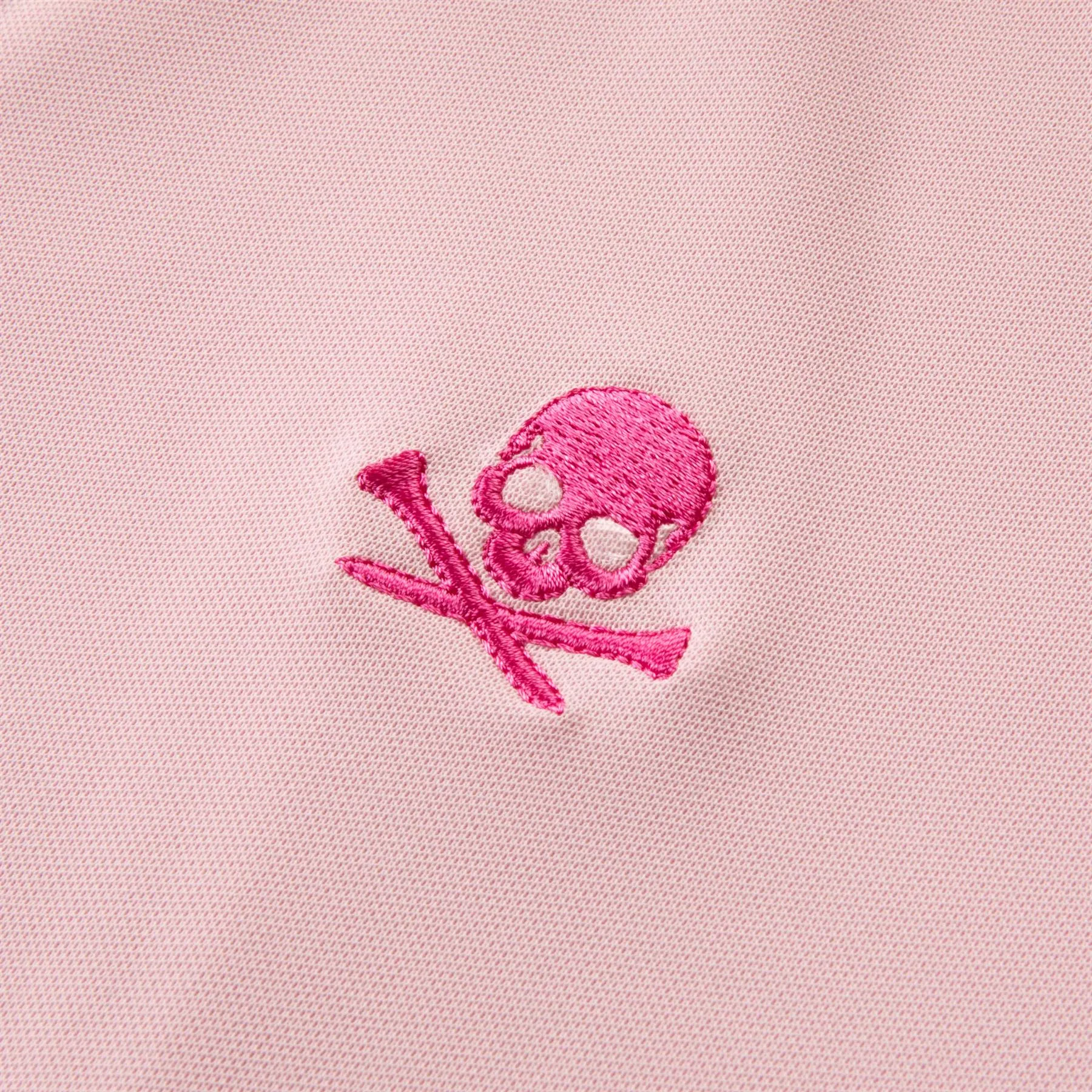 Skull & T's Rib Gusset Tech Pique Polo Blush - SS24