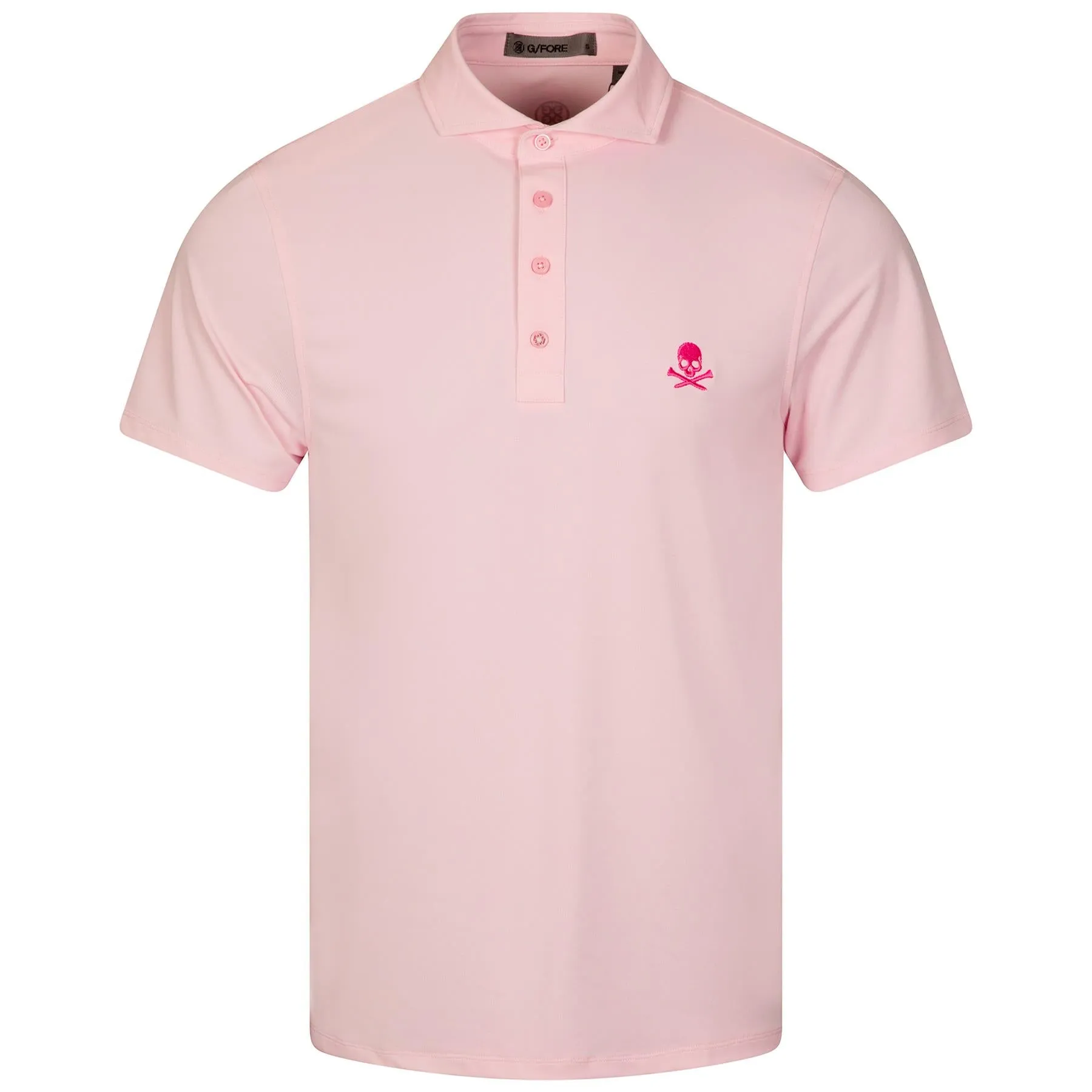 Skull & T's Rib Gusset Tech Pique Polo Blush - SS24