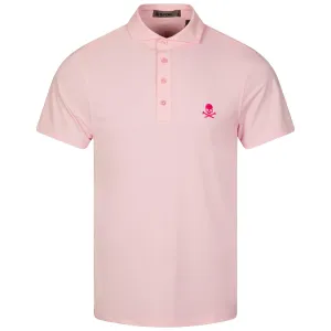 Skull & T's Rib Gusset Tech Pique Polo Blush - SS24