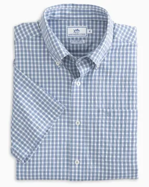 Southern Tide Men's SS Lucayan Gingham Intercoastal Sport Shirt/Endless Blue