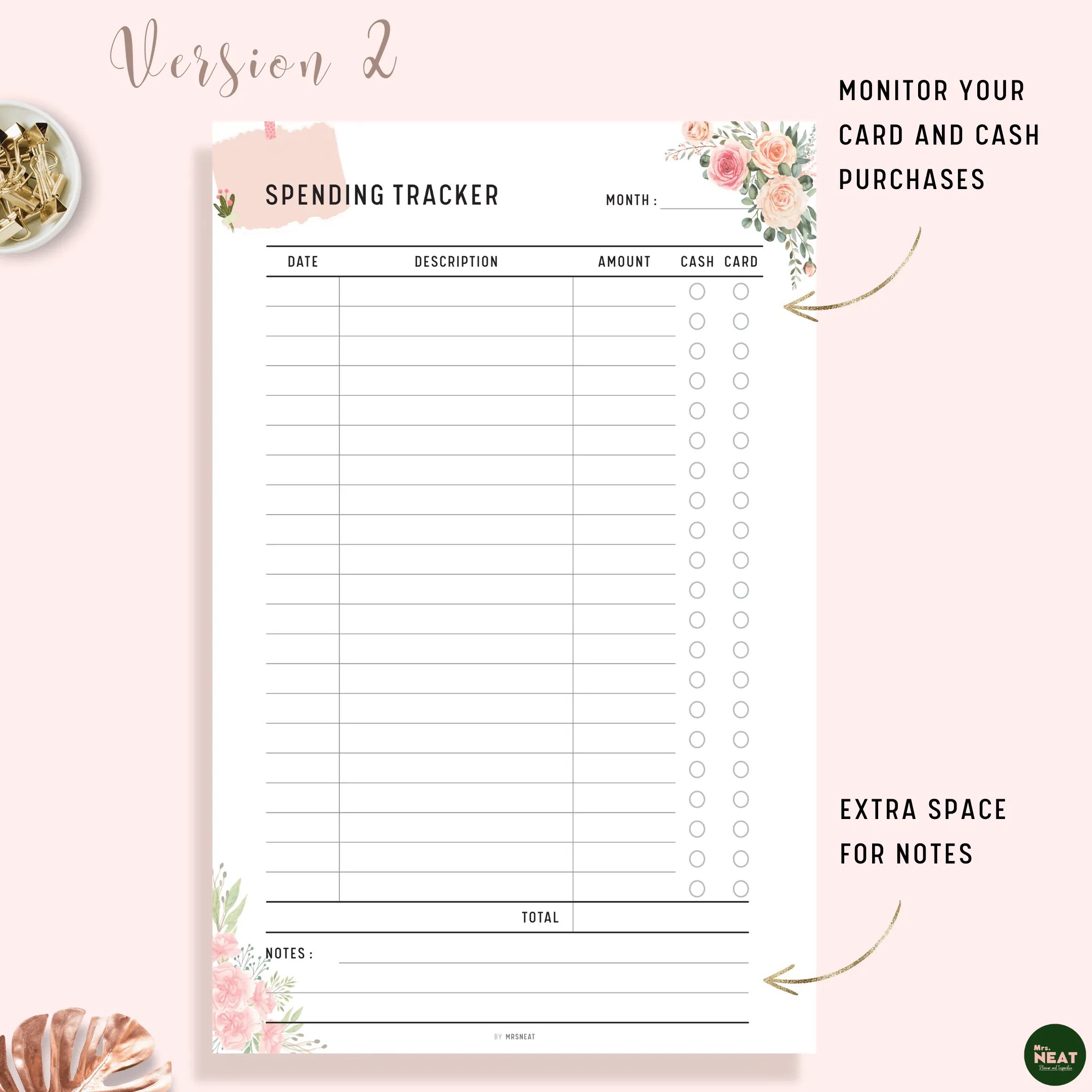 Spending Tracker Printable - M109/10