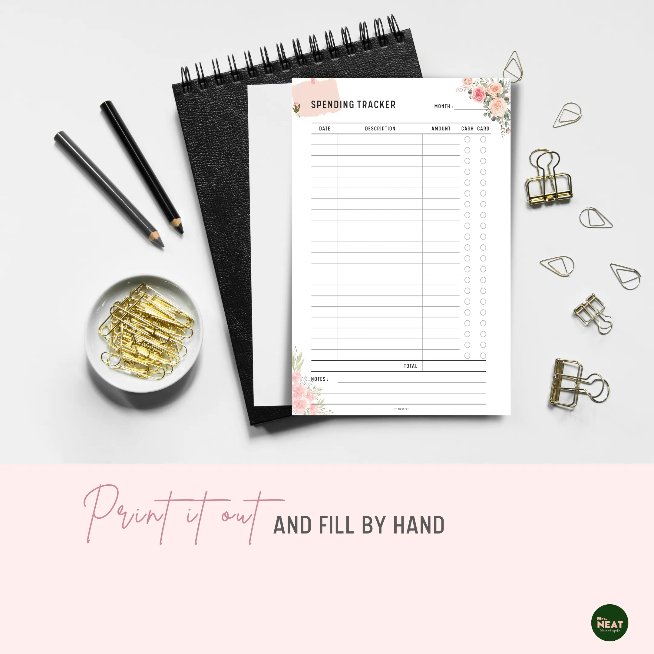 Spending Tracker Printable - M109/10