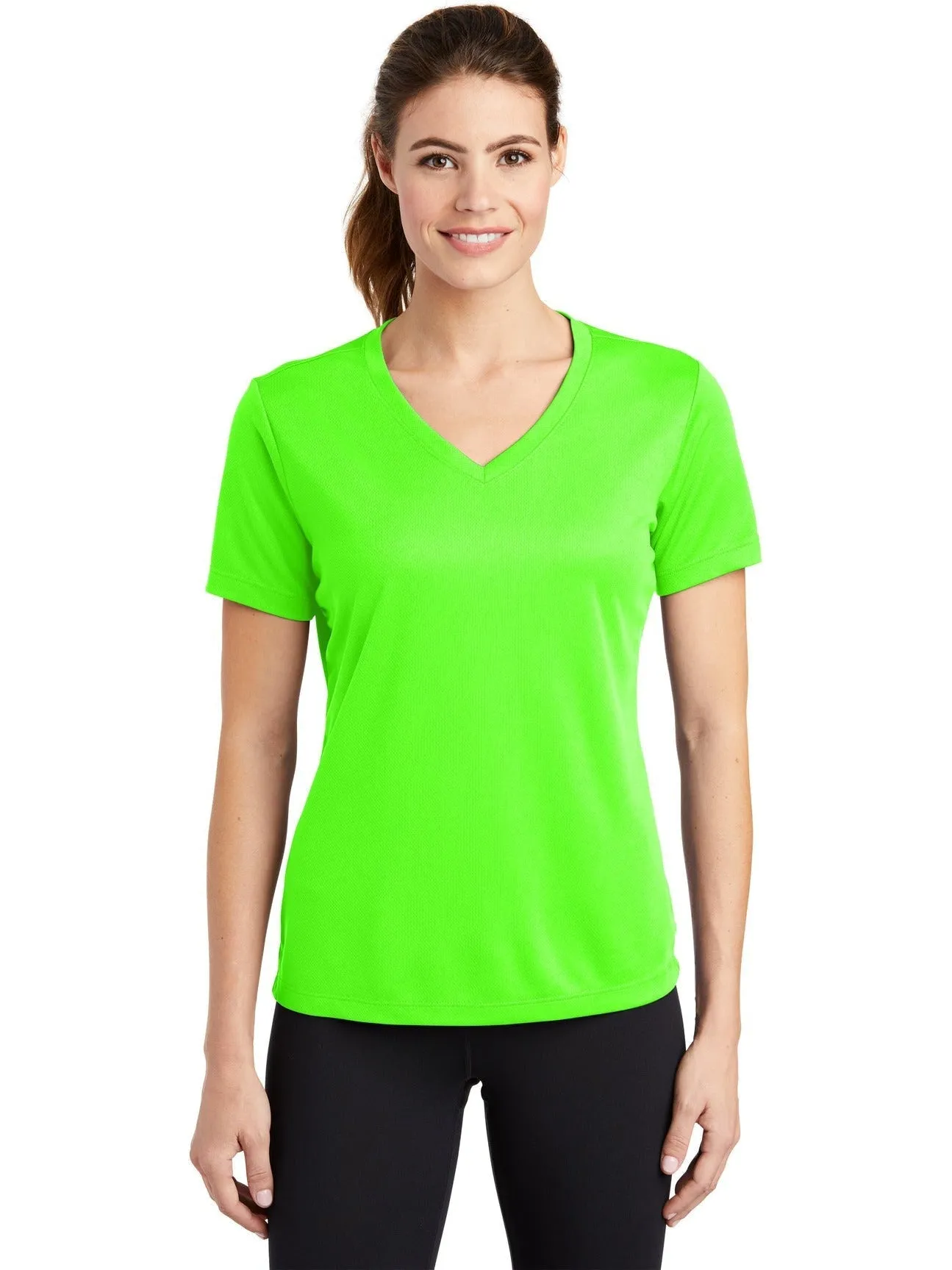 Sport-Tek Ladies Posicharge Racermesh V-Neck Tee