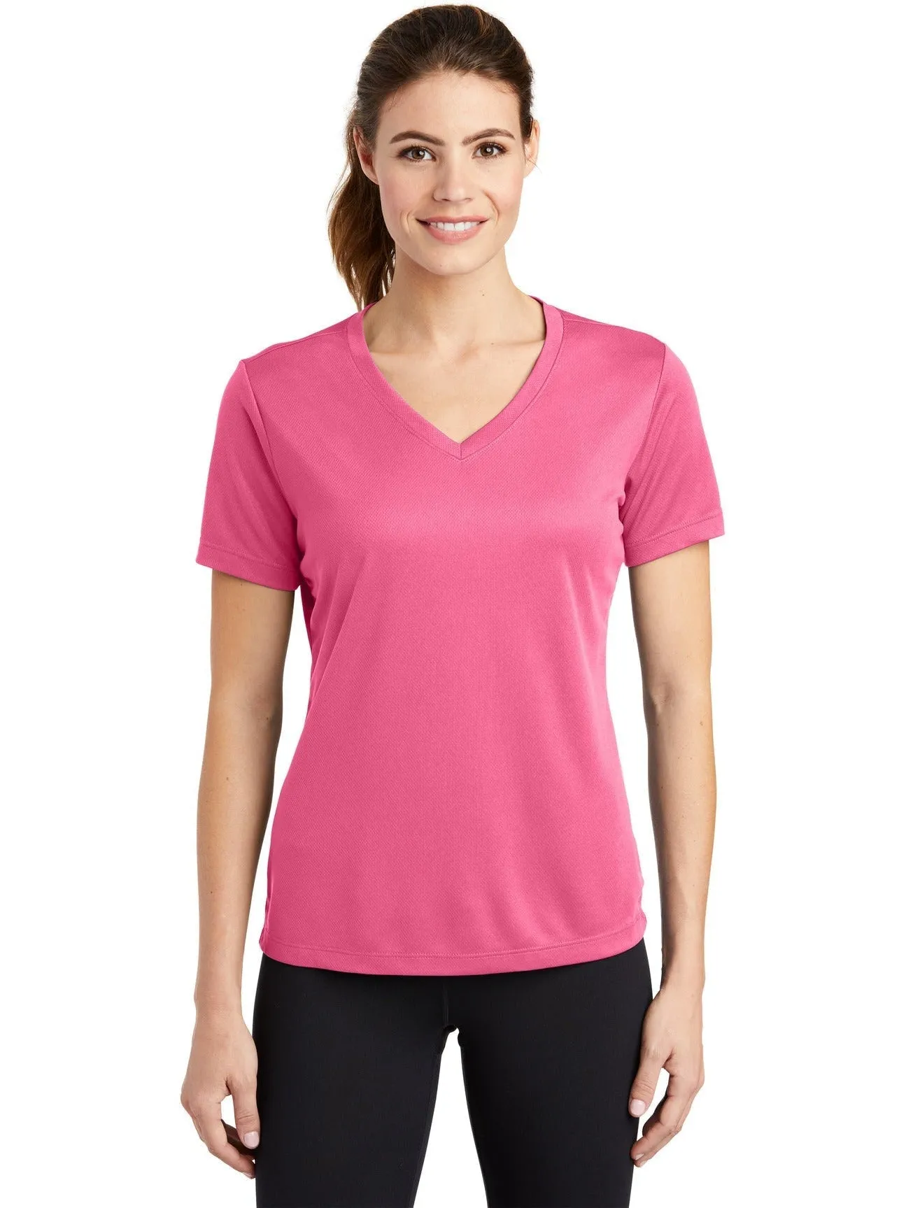 Sport-Tek Ladies Posicharge Racermesh V-Neck Tee