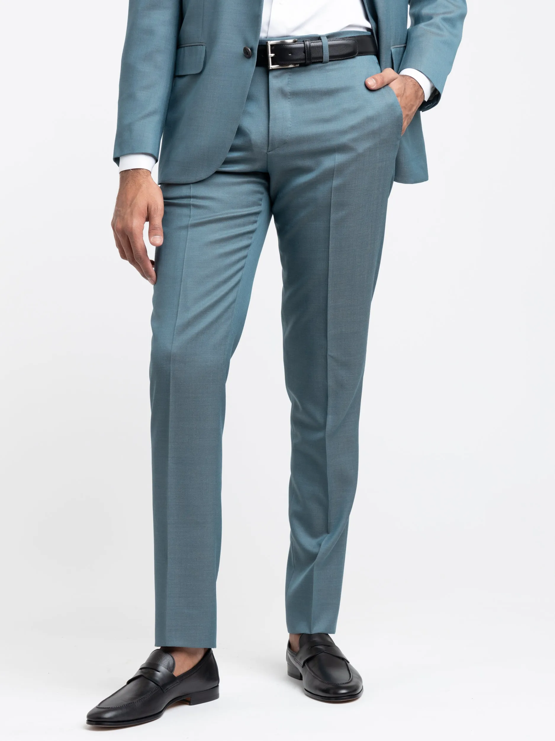 Teal Wool B-Line Suit