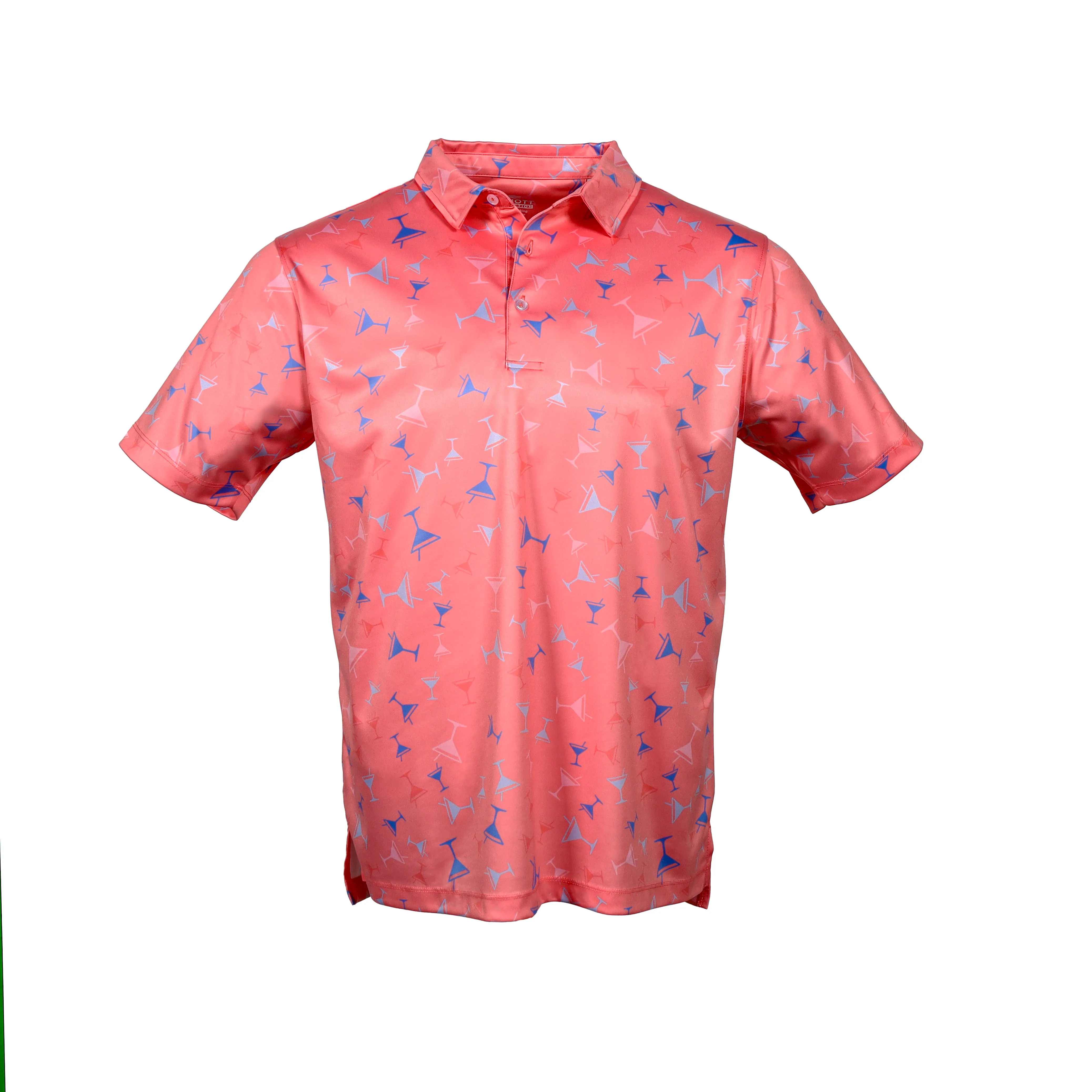 The Old Fashioned - Coral  Orange Men's Golf Shirt Polo