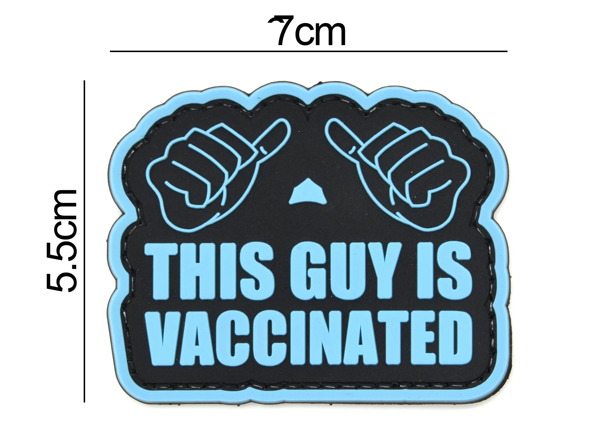 This Guy Is Vaccinated Patch Black/Blue