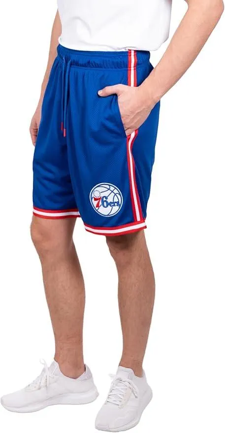 Ultra Game NBA Official Men’s Slam Active Basketball Training Shorts - Unisex, Philadelphia 76ers, Team Color|Philadelphia 76ers