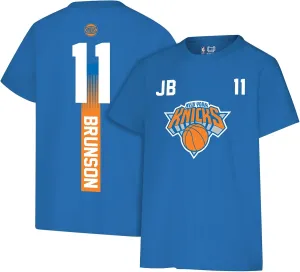 Ultra Game NBA Official Youth Super Soft Fly High Players T-Shirt, New York Knicks - Jalen Brunson, Team Color|New York Knicks - Jalen Brunson