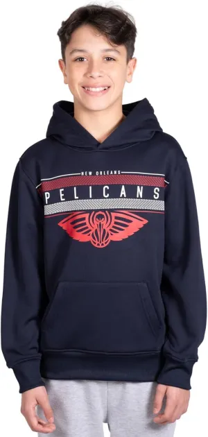 Ultra Game NBA Official Youth  Super Soft Showtime Pullover Hoodie Sweatshirt, New Orleans Pelicans, Team Color|New Orleans Pelicans