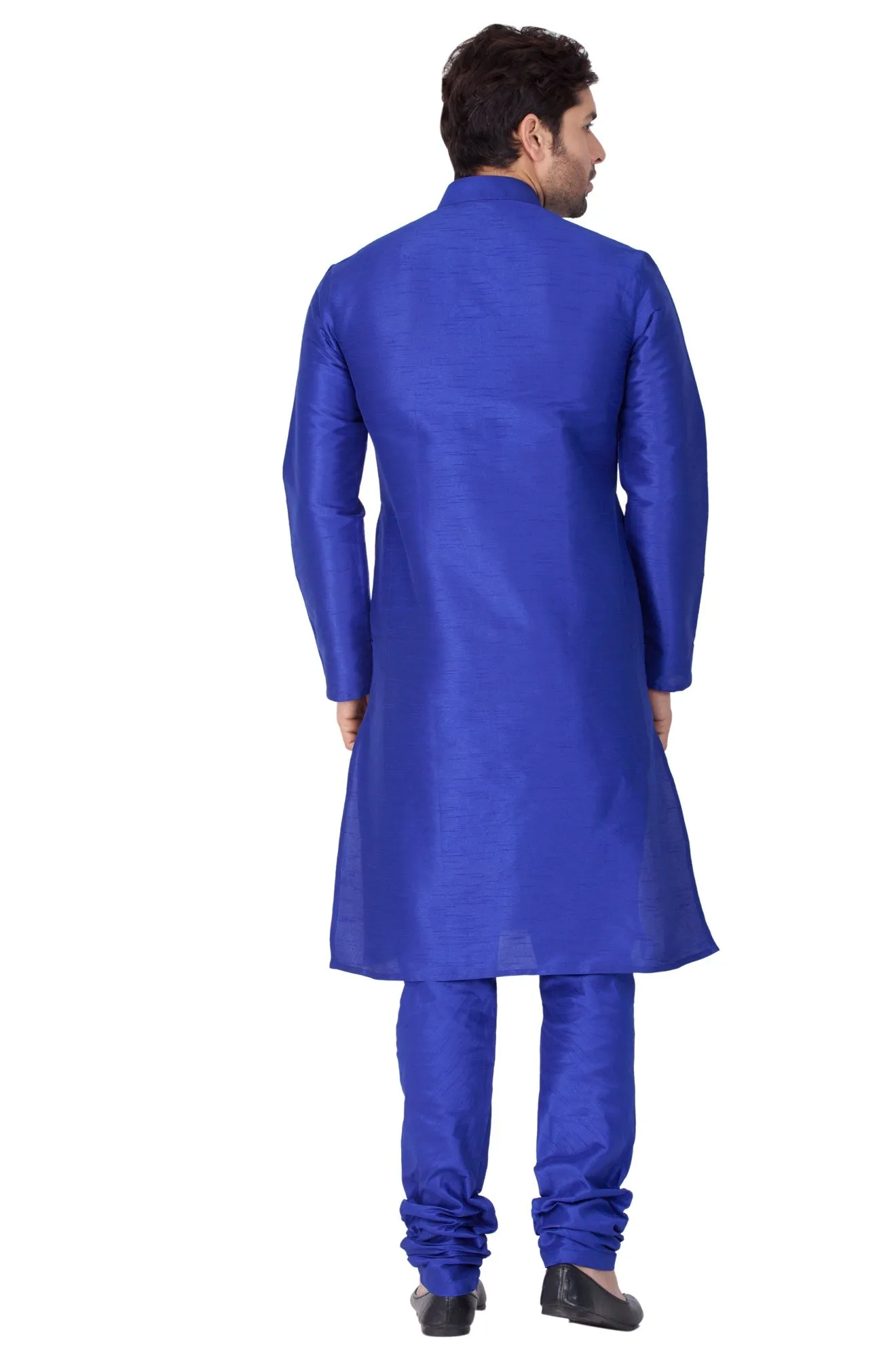 VASTRAMAY Blue Silk Blend Kurta Set