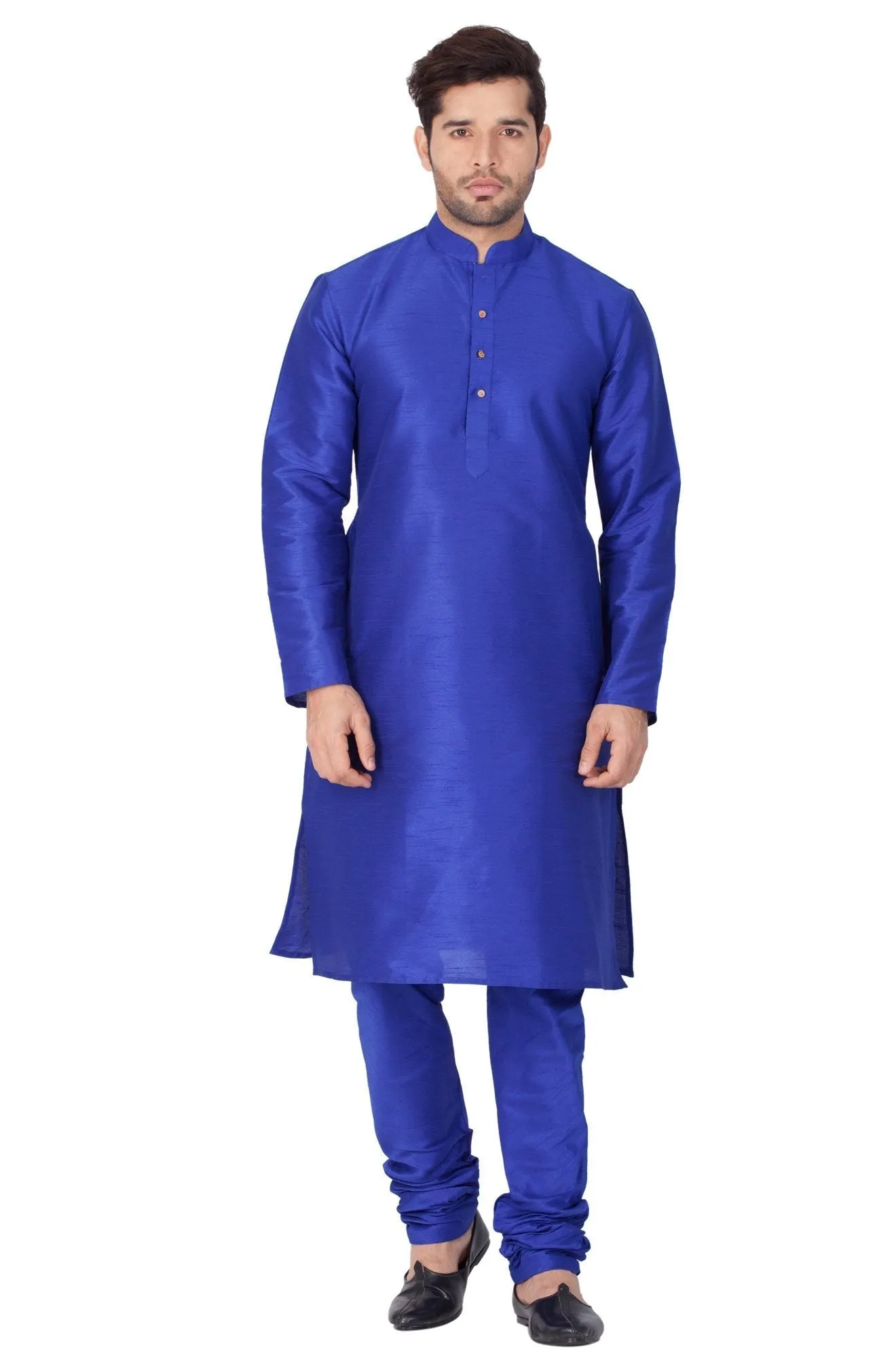 VASTRAMAY Blue Silk Blend Kurta Set