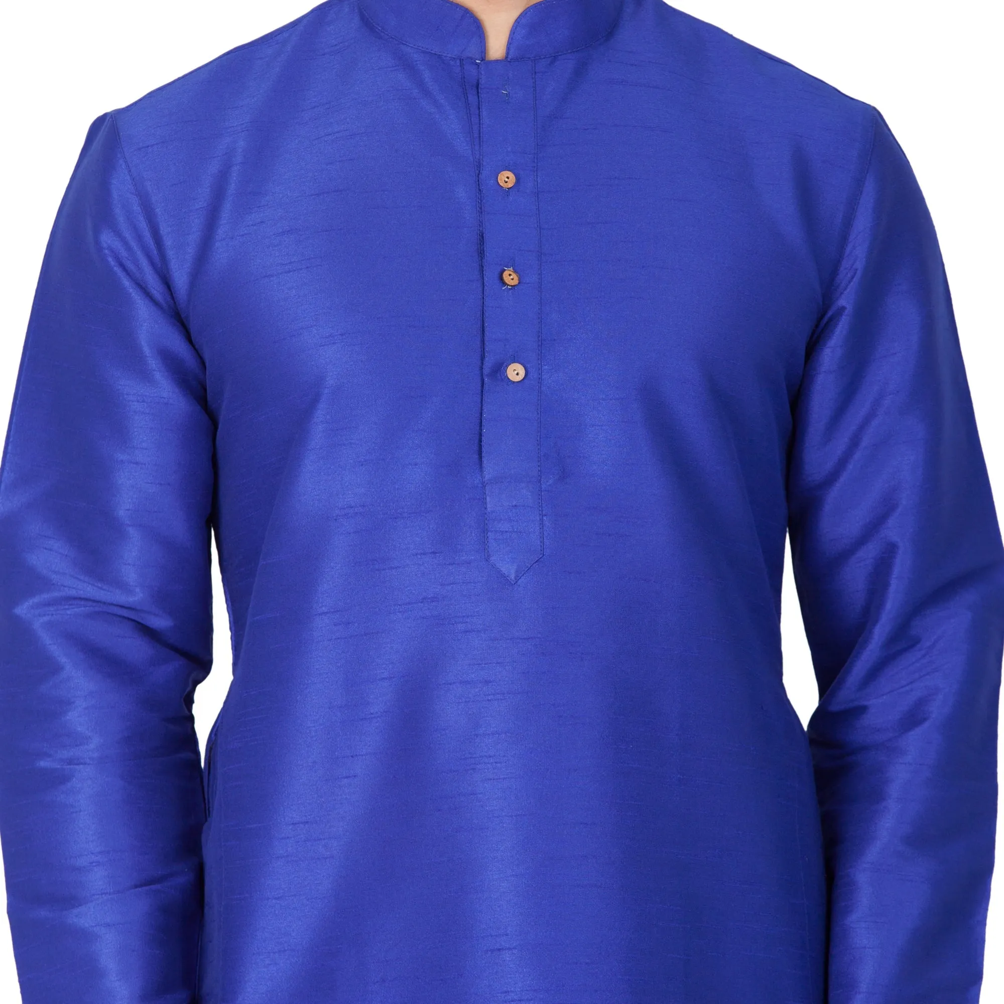 VASTRAMAY Blue Silk Blend Kurta Set