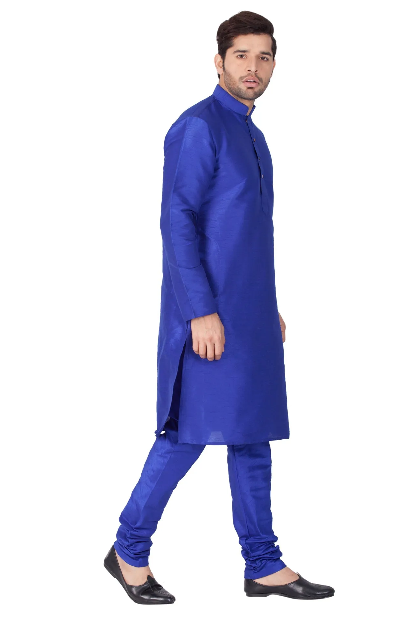 VASTRAMAY Blue Silk Blend Kurta Set