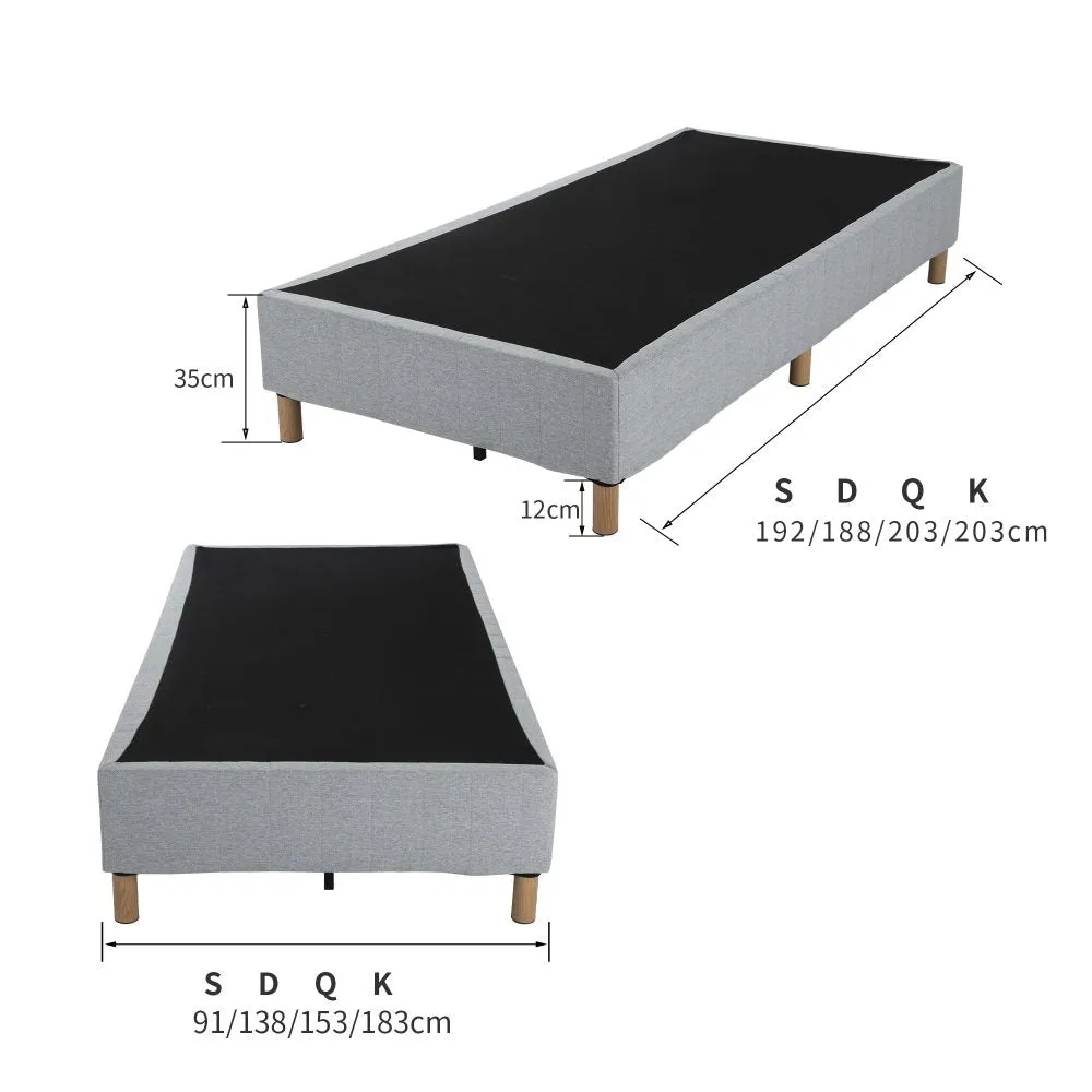 Vera Ensemble Bed Base Mattress Foundation with Metal Stats - Blue King