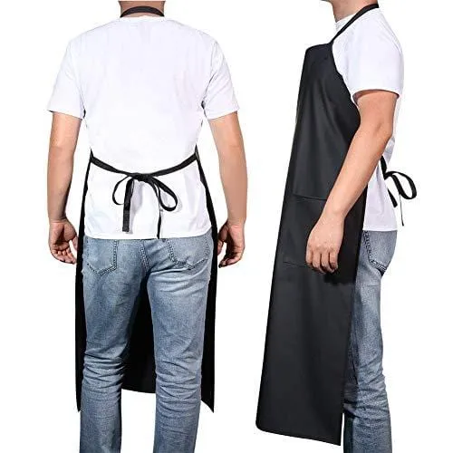 VWELL Rubber Vinyl Waterproof Apron for Men Women, Dishwashing,lab work apron